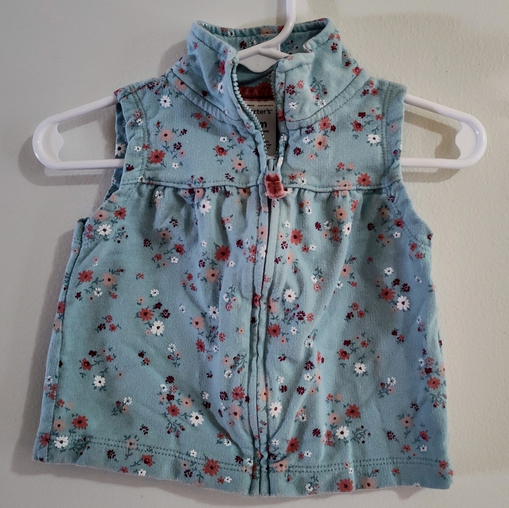 Carter's 9 months Blue Floral Vest